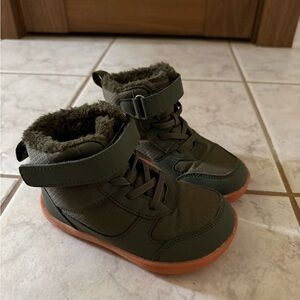 Kids Green Winter Boots